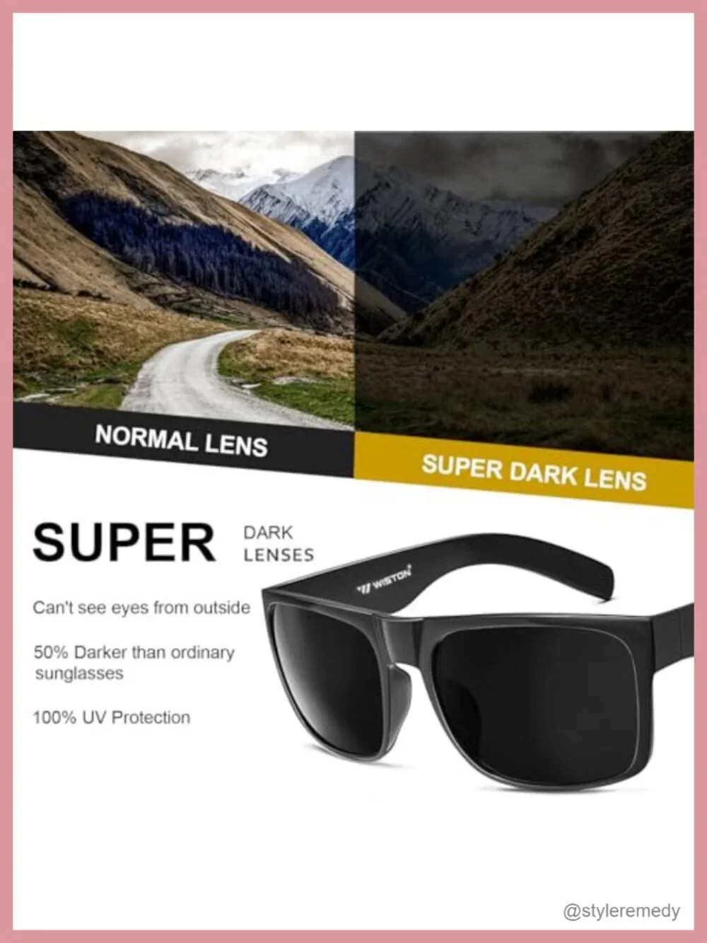 XL Wide Fit Mens Sunglasses Oversized Square TR90 Frame UV400